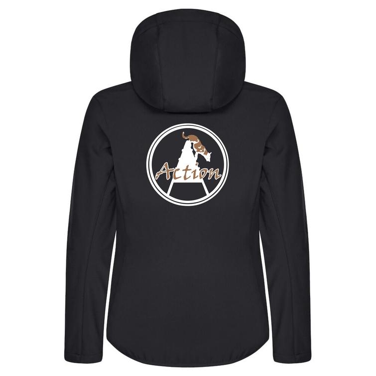 Naisten softshell takki Action logolla