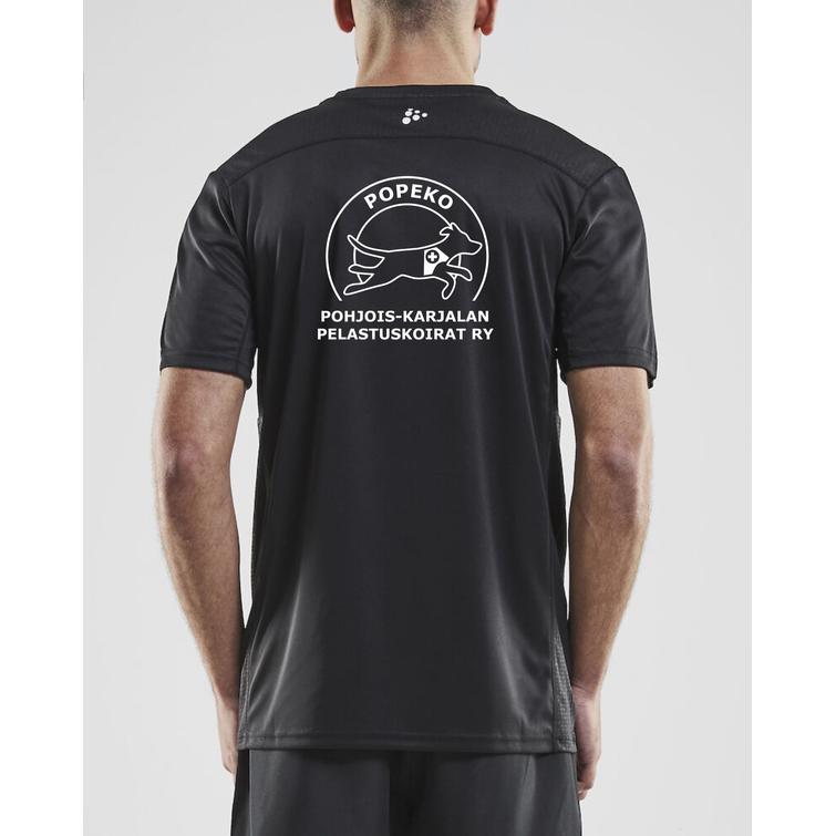 Miesten tekninen t-paita Popeko logolla