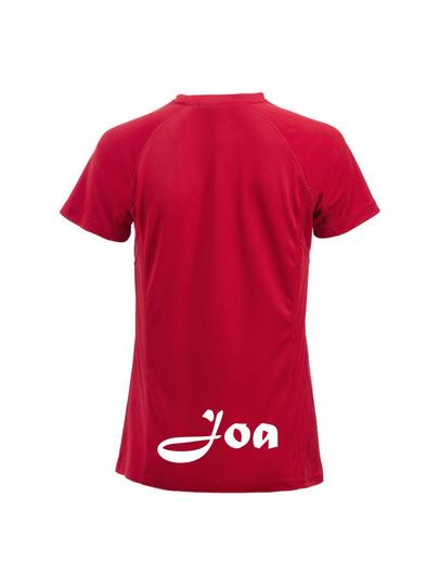 Naisten tekninen t-paita Joa-logolla