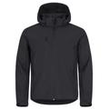 Miesten hupullinen softshell takki Drómi logolla