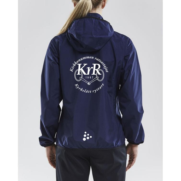 Naisten kevyt sadetakki KrR logolla