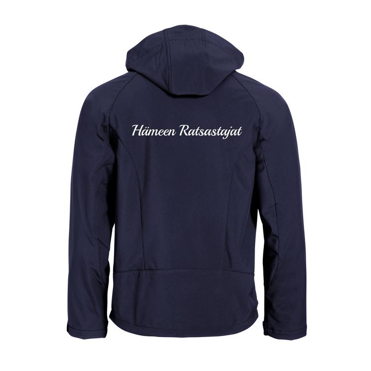 Miesten softshell takki Hämeen Ratsastajat logolla