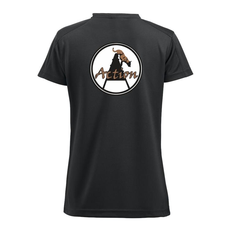 Naisten tekninen t-paita Action logolla