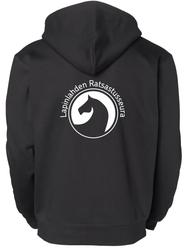 Lasten huppari Lapinlahden ratsastusseura logolla