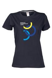 Naisten t-paita isolla JYK logolla