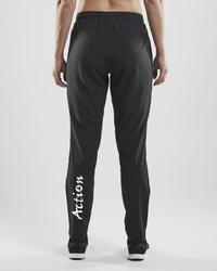 Naisten joustavat tuulihousut Action logolla