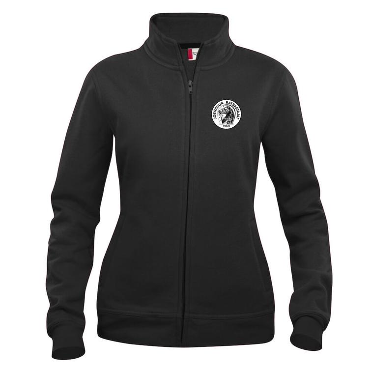 Naisten collegetakki Joensuun ratsastajat logolla