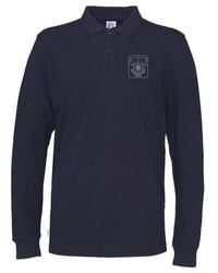 Miesten pitk&auml;hihainen pikee KrR logolla