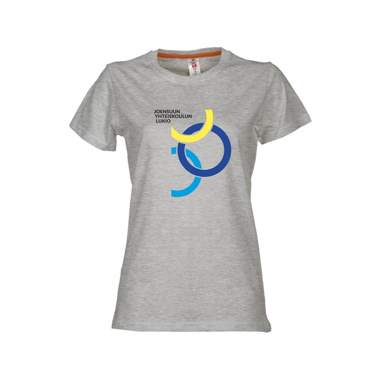Naisten t-paita isolla JYK logolla