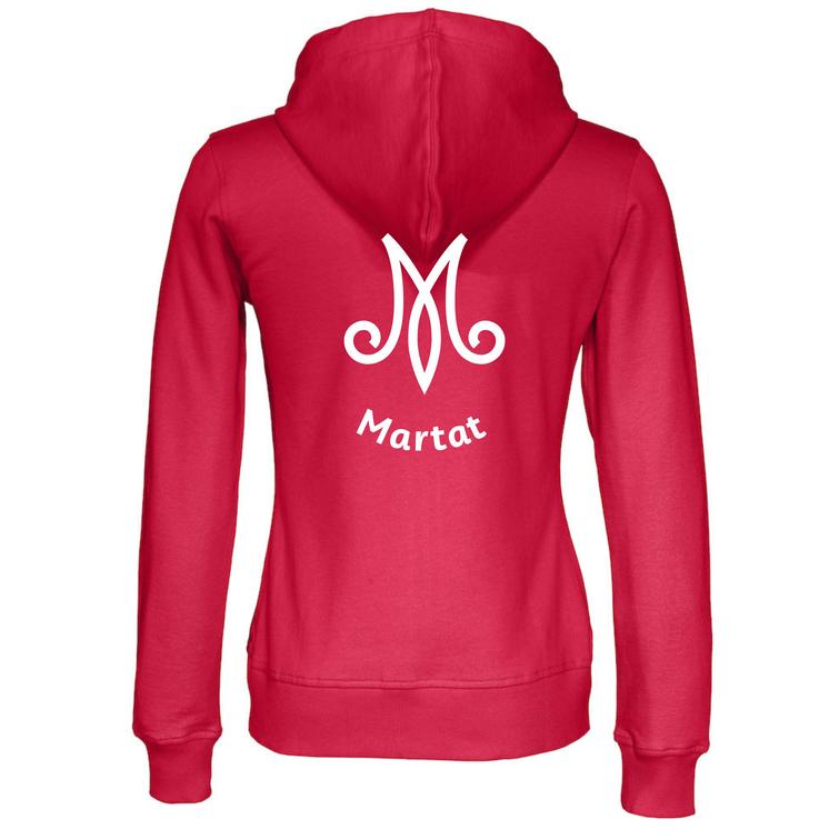 Naisten vetoketjuhuppari M-Martat logolla