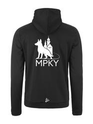 Miesten vetoketjullinen huppari MPKY logolla