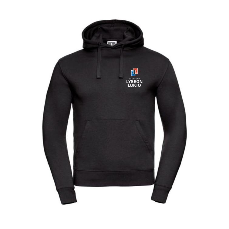 Miesten huppari Lyseon lukio logolla