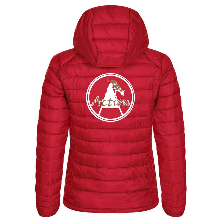 Naisten kevyt toppatakki Action logolla