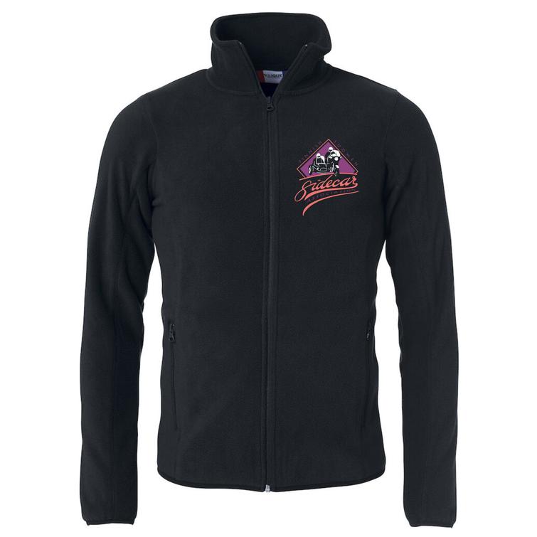 Fleece takki Suomen Sivuvaunuyhdistys logolla