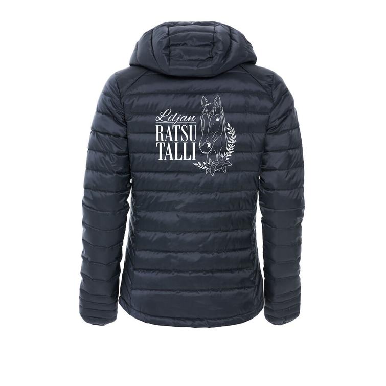 Naisten kevyt toppatakki Liljan ratsutalli logolla