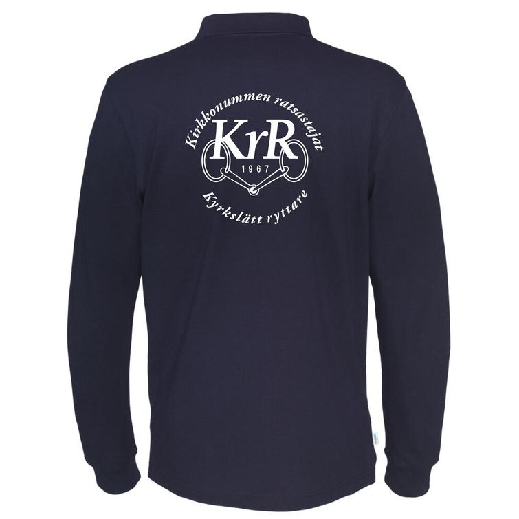 Miesten pitkähihainen pikee KrR logolla