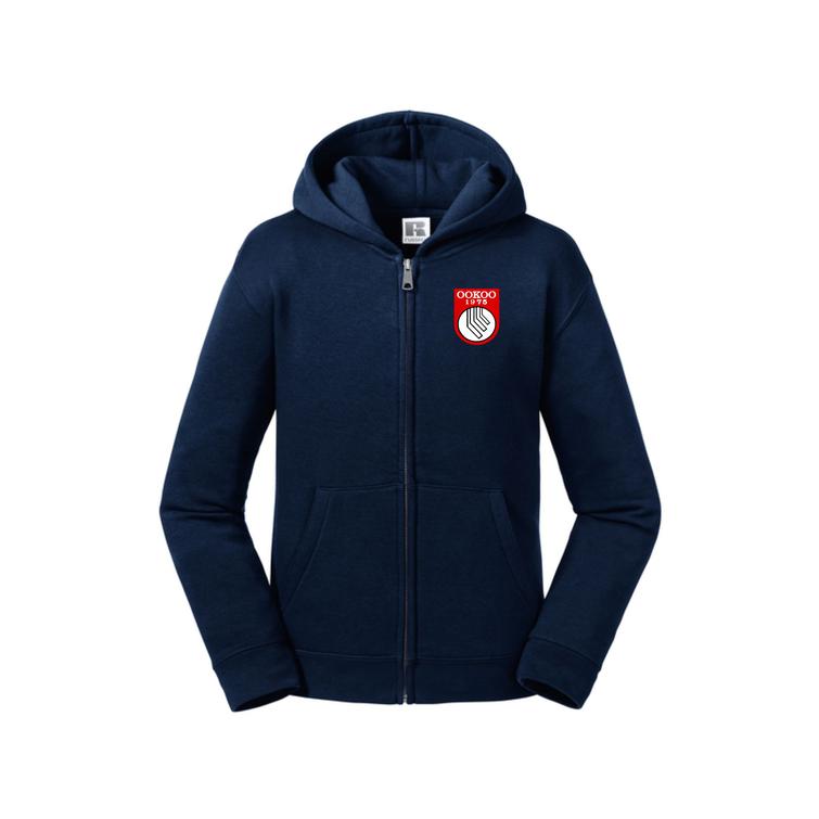 Lasten vetoketjuhuppari ookoo logolla