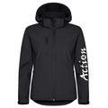 Naisten softshell takki Action logolla