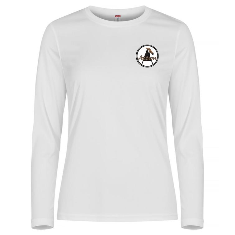 Naisten tekninen pitkähihainen paita Action logolla