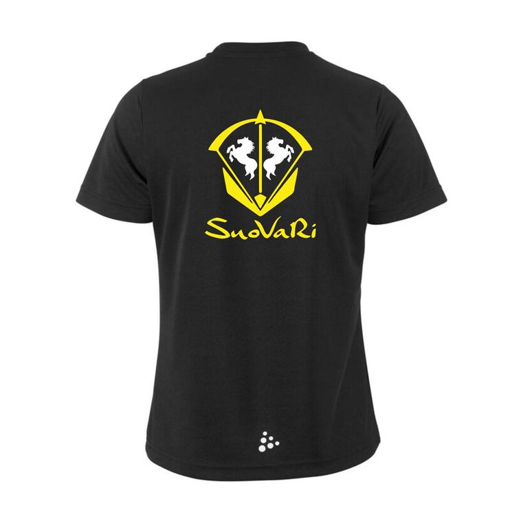 Naisten tekninen t-paita SuoVaRi logolla