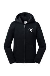 Lasten vetoketju huppari Pihlajan ponitalli logolla