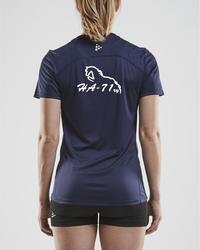 Naisten tekninen t-paita HA-71 logolla