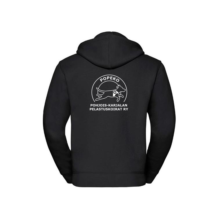 Miesten vetoketjuhuppari Popeko logolla