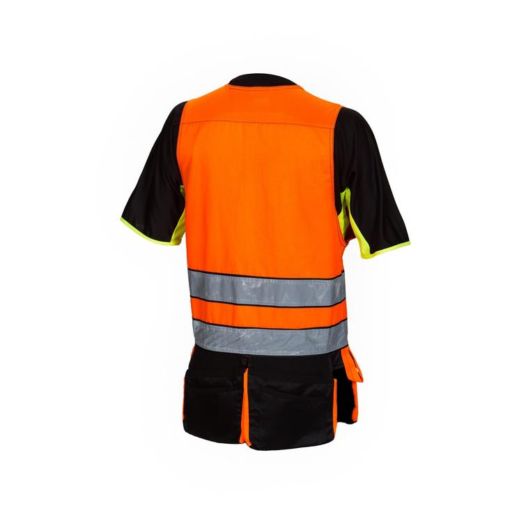 Huomiov&auml;rinen ty&ouml;kaluliivi oranssi/musta