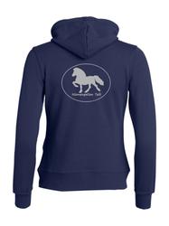 Naisten vetoketjullinen huppari MUR logolla