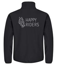 Miesten classic softshell takki Happy riders logolla