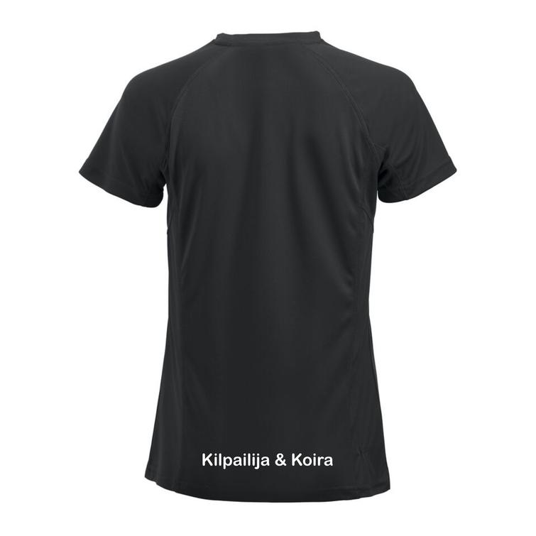 Lisäpainatus: Kilpailijan ja koiran nimi