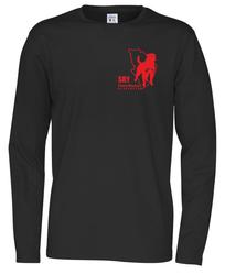 Miesten pitk&auml;hihainen paita SRY P-K logolla