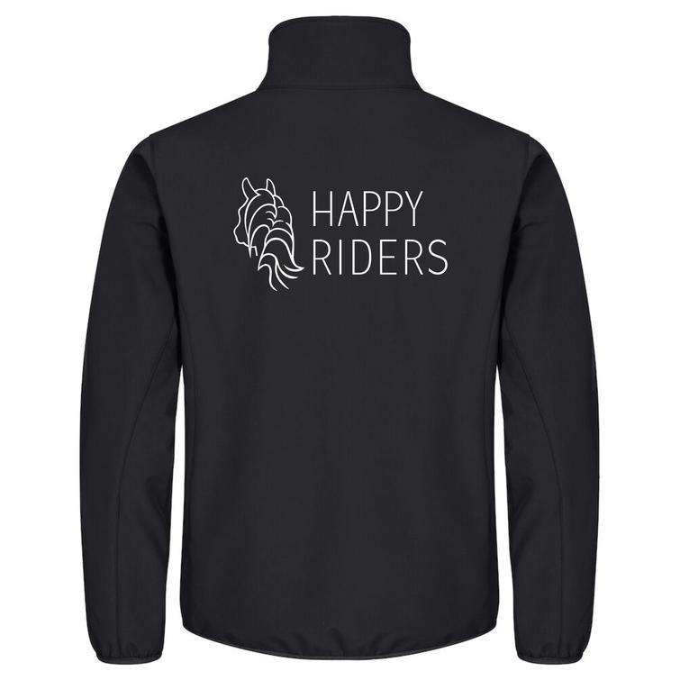 Miesten classic softshell takki Happy riders logolla