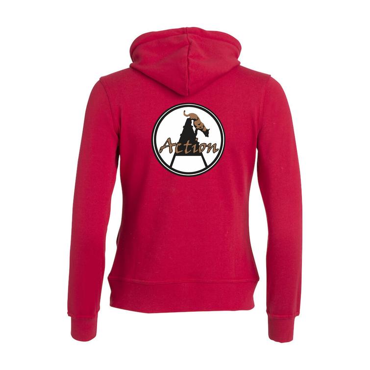 Naisten basic vetoketjuhuppari Action logolla