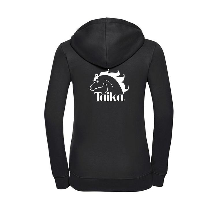 Naisten vetoketju huppari Taika logolla