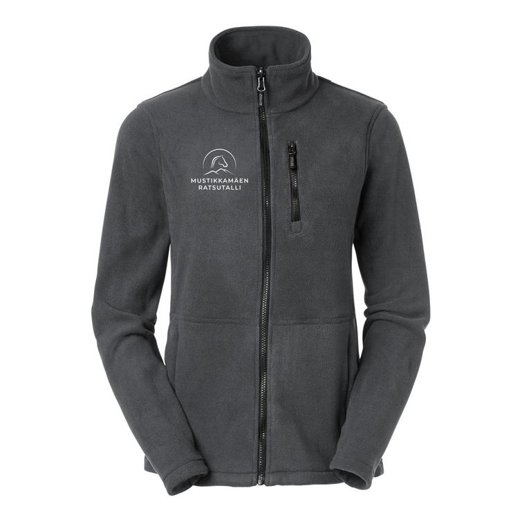 Naisten fleecetakki Mustikkam&auml;en ratsutalli logolla