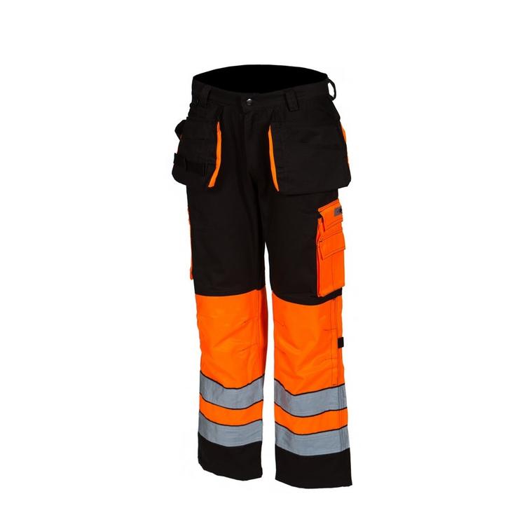 Huomiov&auml;riset riipputaskuhousut oranssi/musta