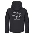 Miesten hupullinen softshell takki Drómi logolla