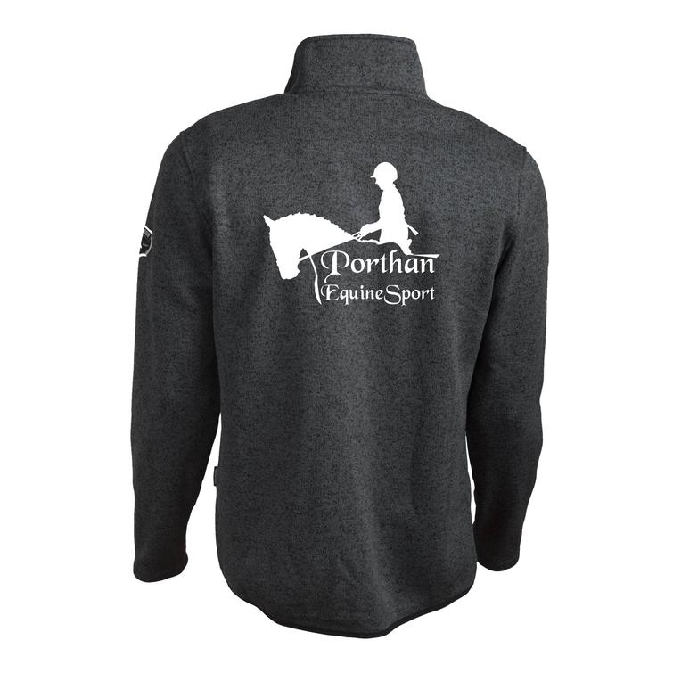 Miesten neulos fleecetakki Porthan logolla