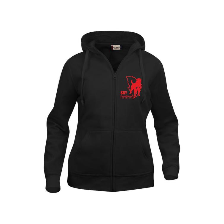 Naisten basic vetoketjuhuppari SRY P-K logolla