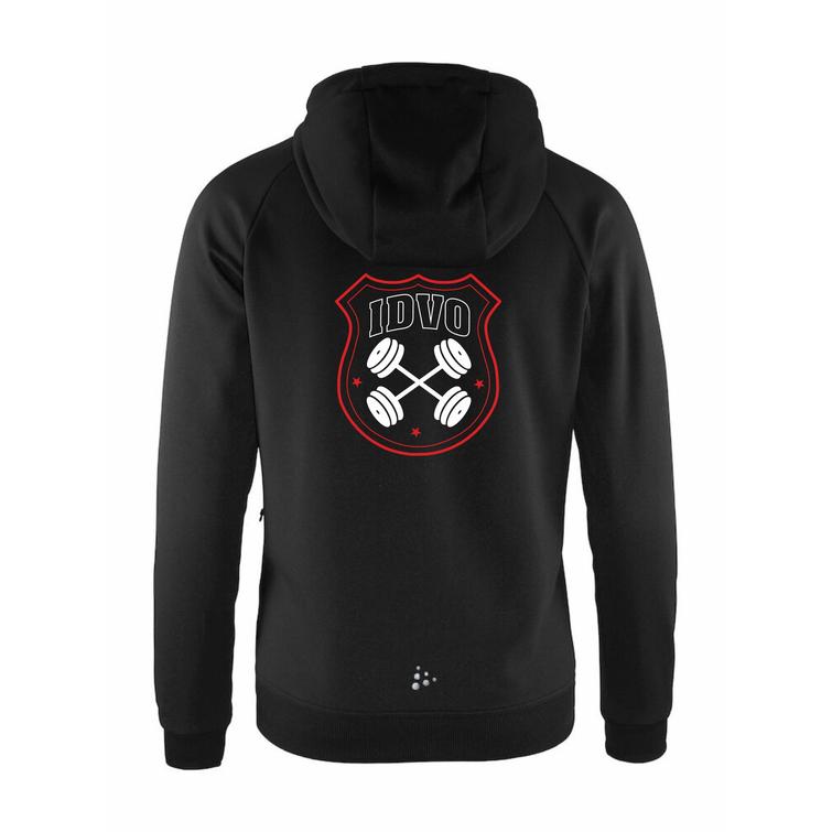 Naisten unify vetoketjuhuppari IdVo logolla