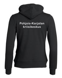 Naisten vetoketjullinen huppari Mieli logolla