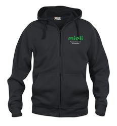 Miesten vetoketjullinen huppari Mieli logolla