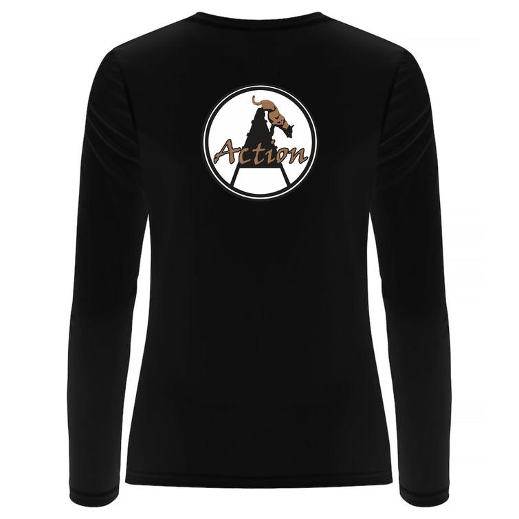 Naisten tekninen pitkähihainen paita Action logolla