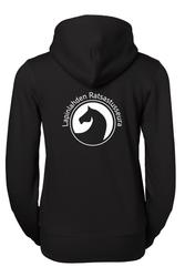 Naisten vetoketju huppari Lapinlahden ratsastusseura logolla