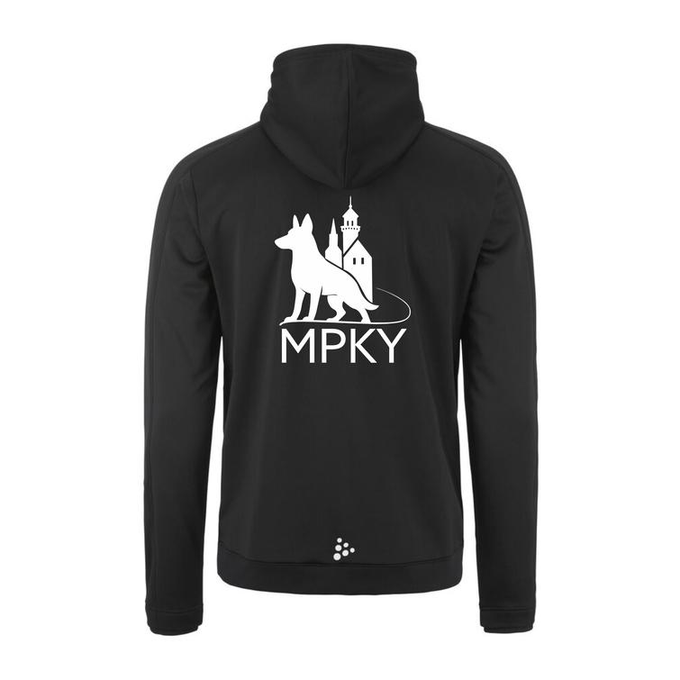 Miesten vetoketjullinen huppari MPKY logolla