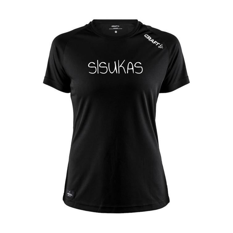 Naisten tekninen t-paita Sisukas-logoilla