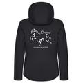 Naisten hupullinen softshell takki Drómi logolla