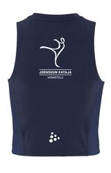 Naisten crop singlet Kataja voimistelu logolla