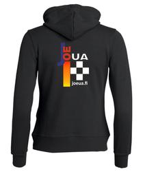 Naisten vetoketjuhuppari JoeUa logolla